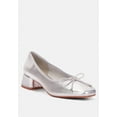 thumbnail image 2 of Laga Metallic Low Block Heel Ballerinas, 2 of 10