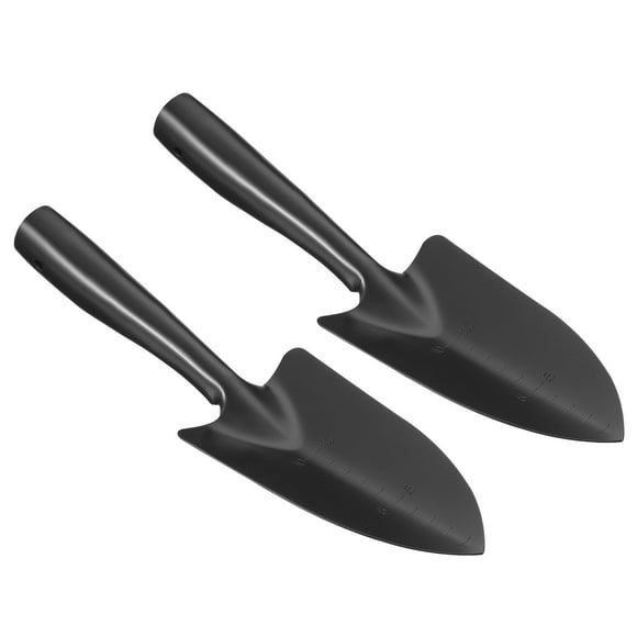 Uxcell Garden Trowel Gardening Hand Shovel Carbon Steel Garden Tools Spade Shovel with Scale 2 Pack