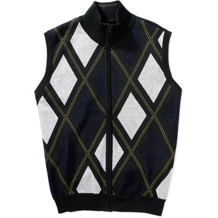 American Classics by Russell Simmons - Men's Argyle Zip-Up Sweater Vest