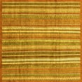thumbnail image 1 of Ahgly Company Machine Washable Indoor Square Abstract Yellow Modern Area Rugs, 5' Square, 1 of 4