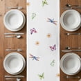 thumbnail image 4 of Table Runner 108 Inches Long for Kitchen Dining, Wildflowers Dresser Scarf Farmhouse, Dining Table Decorations for Wedding/Parties, Spring Country Tulip Butterfly Floral Leaf 13 x 108 In, 4 of 8