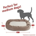 thumbnail image 2 of Majestic Pet Sherpa Villa Velvet Bagel Pet Bed for Dogs, Calming Dog Bed Washable, Medium, Pearl, 2 of 5