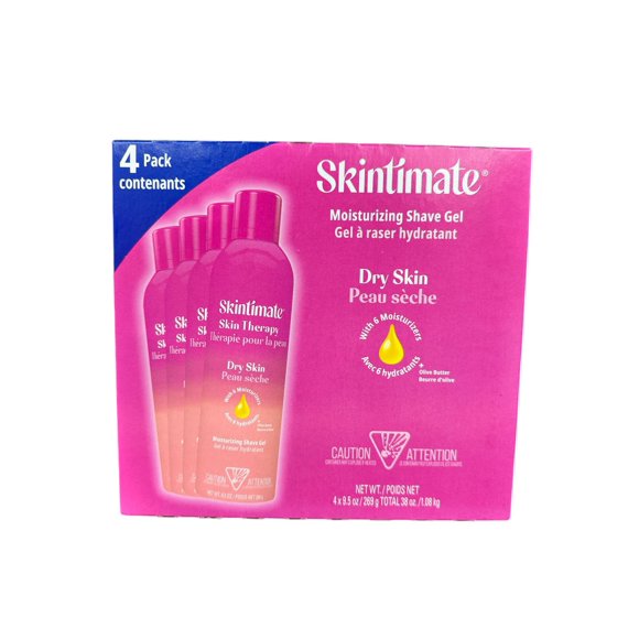Skintimate Gel à Raser Hydratant / Peau Sèche / Lot de 4