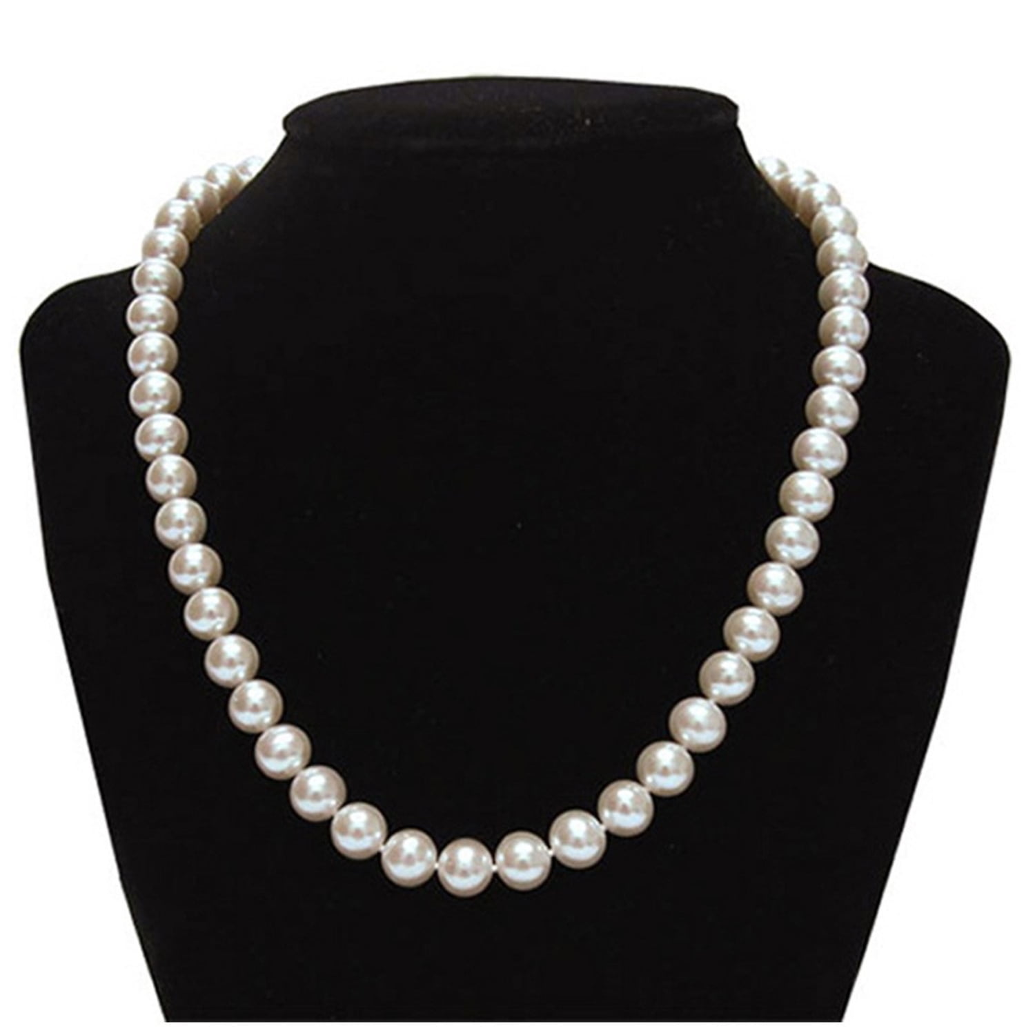 Single White 7-8mm A Quality Freshwater 925 Sterling Silver Cultured Pearl Necklace For Women 