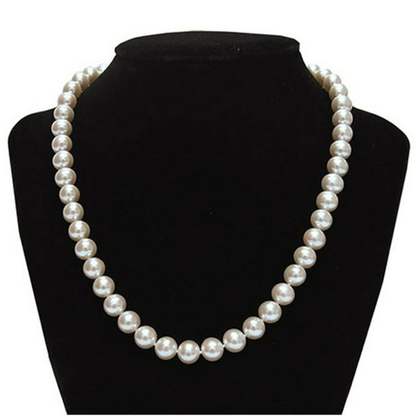 Diamond Princess - Genuine 9.5-10mm Freshwater Cultured Pearl Necklace ...
