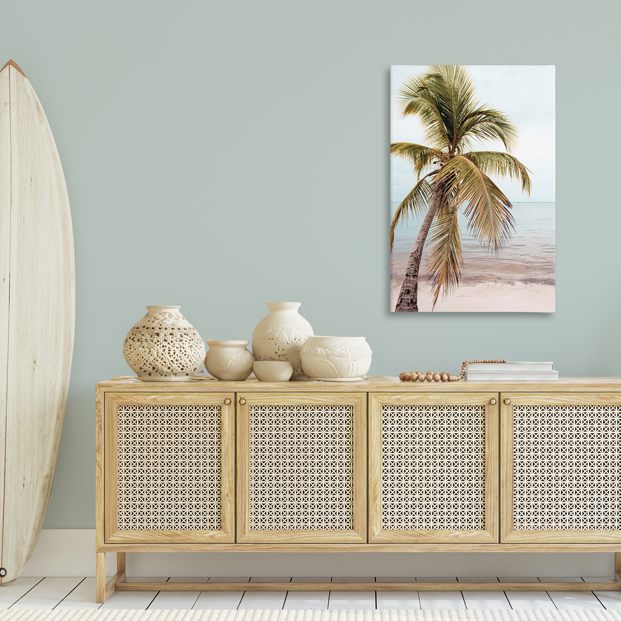 Stupell Industries California Summer Palm Nautical & Beach Photography Wrapped Canvas Art Print Wall Art, 30 x 45