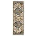 thumbnail image 2 of BNM Floral Medallion Border Indoor Runner Rug, 2' 7" x 8', Blue/ Cream, 2 of 6