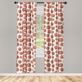 thumbnail image 5 of Ambesonne Basketball Window Curtains, Realistic Style Ball, Each 28" W x 84" L, Pale Cinnamon White, 5 of 5