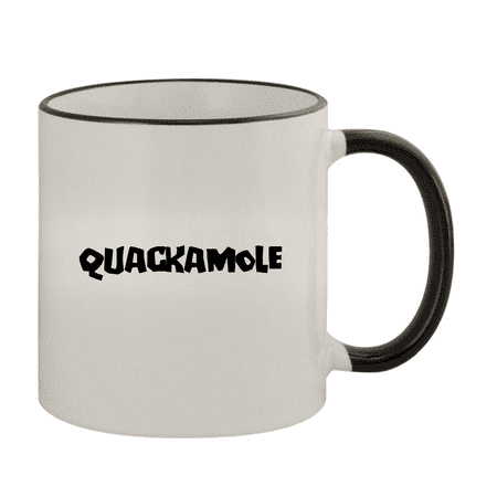 

Quackamole - 11oz Ceramic Colored Rim & Handle Coffee Mug Black