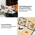 thumbnail image 4 of Raccoon with Sunglasses 5 Pcs Kitchen Set Heat Resistant Oven Mitts and Non-Slip Pot Holders with Adjustable Cooking Apron, 4 of 6