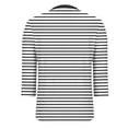 thumbnail image 4 of CHGBMOK 3/4 Length Sleeve Blouses for Women Striped V Neck Tunic Tops Casual Basic Shirts Loose Fit Tops, 4 of 6