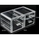 thumbnail image 2 of 24x13,7x11cm storage box drawer jewelry makeup transparent storage box, 2 of 3