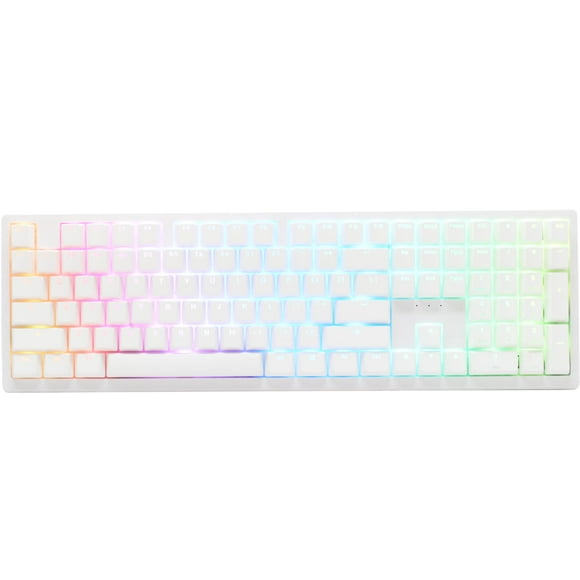 Teclado mecánico Ducky Zero 6108 Blanco puro Bluetooth RGB