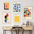 thumbnail image 2 of Carteles geométricos abstractos Bauhaus modernos de mediados de siglo, pinturas en lienzo, imágenes artísticas de pared, impresiones para sala de estar, decoración del hogar, 2 of 4