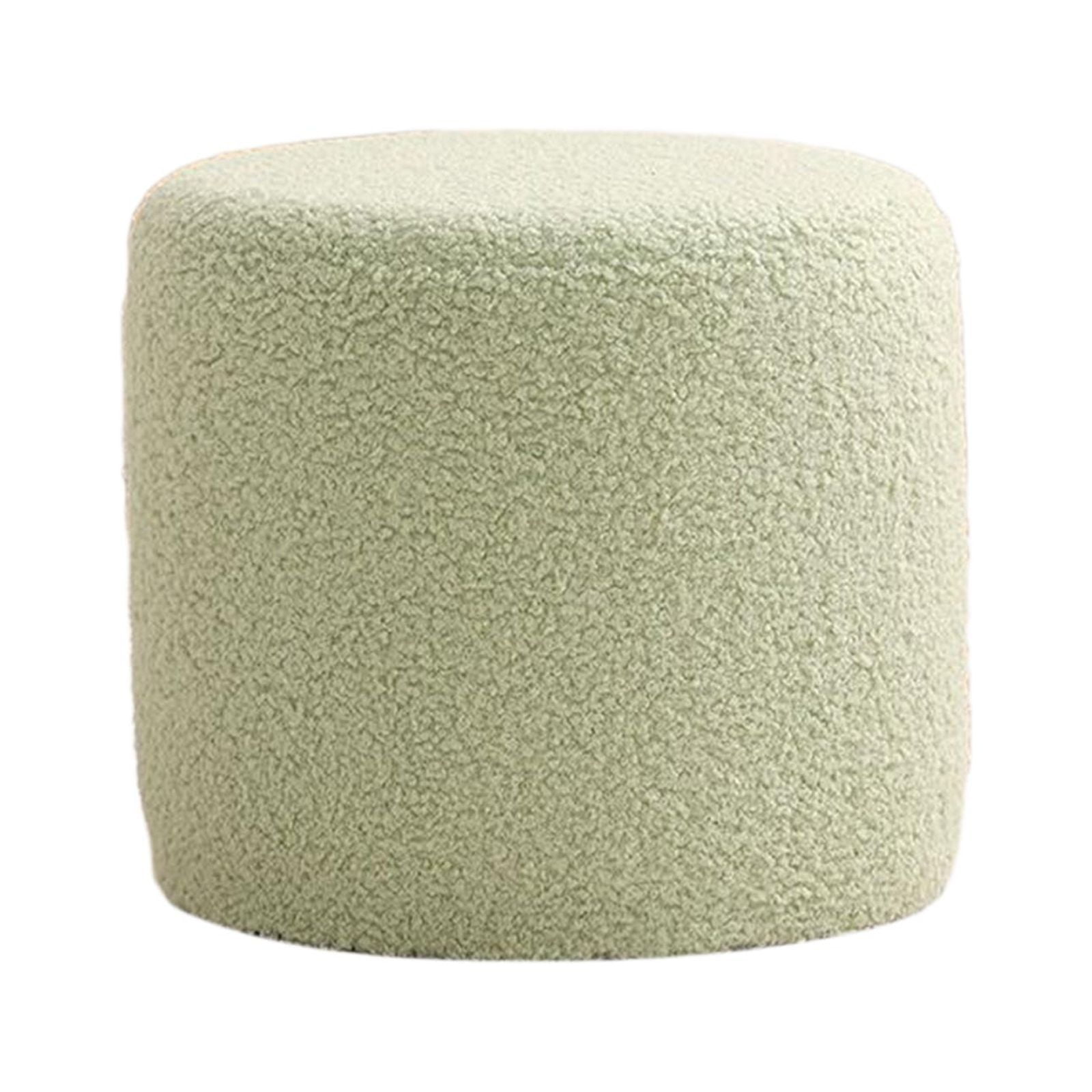 Foot Rest Stool Sofa Tea Stool Seat Chair, Stable Footstool Bench, Small Cylinder Stool for Apartment Entryway Nursery Bedroom Living Room green