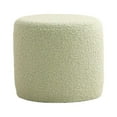 thumbnail image 3 of Round Ottoman Foot Rest Stool Footstool Bench Seat Chair Small Cylinder Stool Sofa Tea Stool for Office, Bedroom, Nursery, Apartment green, 3 of 8