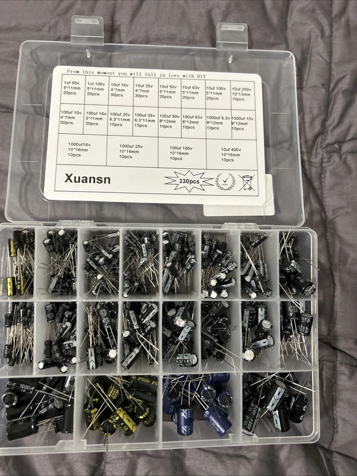 CIRCLE- 330 Pcs 20 Values Smd Aluminum Electrolytic Capacitor Assorted Kit 1Uf - 1000Uf