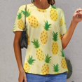 thumbnail image 6 of Lunarable Pineapple Women's Short Sleeve Tops Casual Blouses T Shirt, 6 of 6