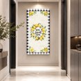 thumbnail image 3 of Canvas Wall Art, Summer Lemon Framed Canvas Prints for Hallway Bedroom, Yellow Botanical Checkered Farmhouse Buffalo Oversized Gallery Wrapped Wall Decor for Home Office, Gifts, 24"x48" Ship Next Day, 3 of 9