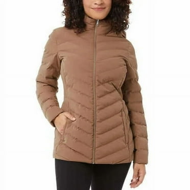 32 Degrees Women's Power Stretch Hooded Jacket Small Cognac
