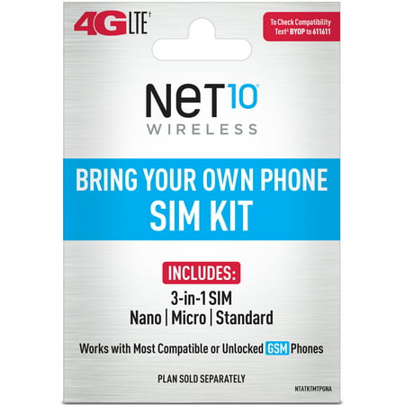 Net10 Bring Your Own Phone SIM Kit - T-Mobile GSM (The Best Sim Card)