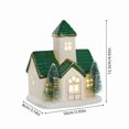 thumbnail image 3 of Christmas Snow House Ceramic Decor, Lighted Green Roof Village House with LED and Classic Style, Ornament for Home, Mantel, Tabletop, Holiday, Party, Seasonal, Gift, Display, Multicolor A, 3 of 6