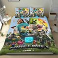 thumbnail image 1 of Una Película de Minecraft Conjunto de sábanas temático, trío de piezas, cómodo y amigable con la piel, diseño único, regalo de decoración para el hogar para familiares, amigos y fans, 90 cm * 190 cm, 1 of 6
