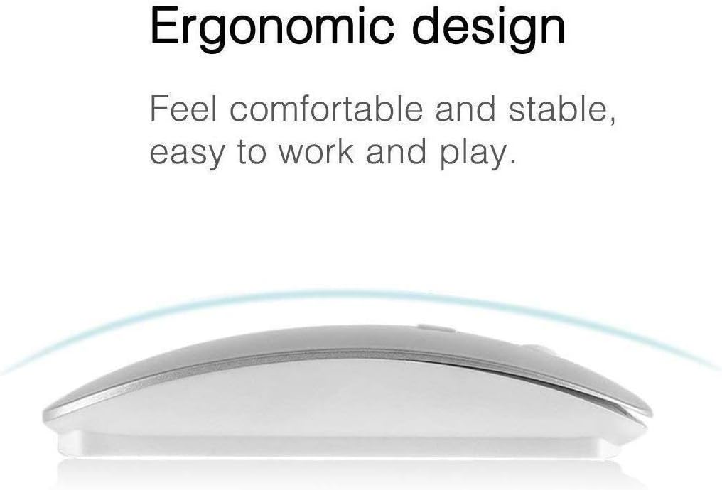 Bluetooth Mouse,Rechargeable Wireless Mouse for MacBook Pro/MacBook Air/Laptop/PC/Mac/iPad pro/Computer,Bluetooth 5.2 + 3.0 +2.4G USB Receiver