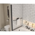 thumbnail image 3 of JERFIT 180° Pivot Shower Screen for Bathtub, 1/4" Tempered Glass Door with Towel Bar, Frameless Matte Black Aluminum Alloy Enclosure, 3 of 9