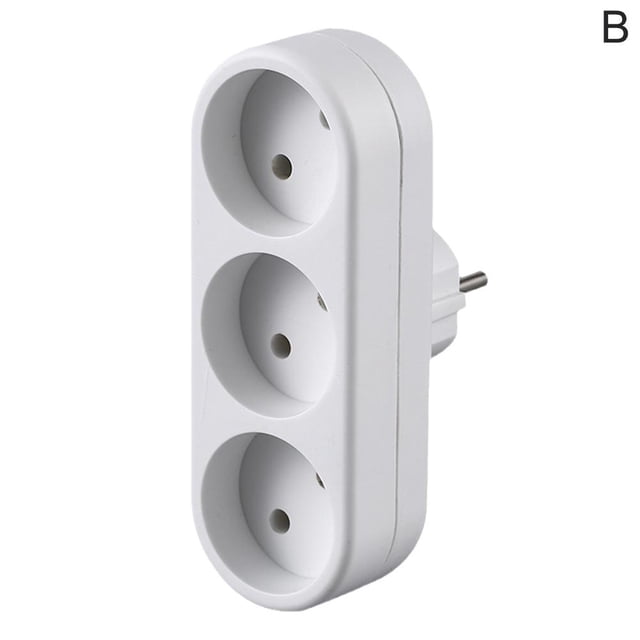 EU Ground Wall Socket Adapter Plug Extension Power Outlet Converter 3500W 1I7 Y8C0