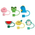 thumbnail image 4 of KAKOWELY 6 Pcs Embouts de Pailles Réutilisables Embouts de Paille en Silicone Couvre-Embout de Paille Embouts de Paille pour Enfants,1.38"X0.98"X0.59 Pouces, 4 of 4