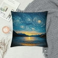 thumbnail image 2 of Autua Stars Mountain Water Graphic Decorative Throw Pillow Cover Home Couch Living Room Sofa Bedroom - Pack of 1 12x12in, 2 of 5