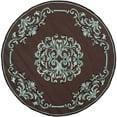 thumbnail image 1 of Safavieh DuraRug 6' Round Hand Hooked Rug in Chocolate, 1 of 7