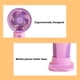 thumbnail image 5 of Ventilador portátil recargable con luz LED y funcionamiento silencioso para refrescarte en casa, la escuela o al aire libre. Incluye cable de carga y cordón. Aestivo | Morado | AESTIVO, 5 of 6