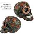 thumbnail image 5 of Urbalabs Day of The Dead DOD Gothic Floral Rose Flower Sugar Skull Decor Statue Skeleton Head Creepy Figurine Skull Gothic Colorful Skulls Dia De Los Muertos Decor, 5 of 7