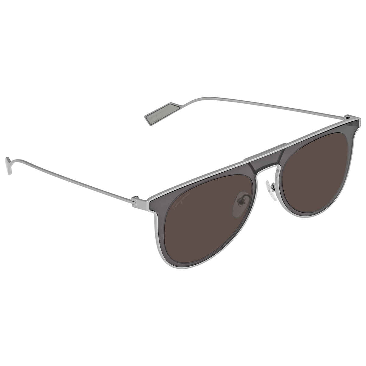 salvatore ferragamo brown square men's sunglasses