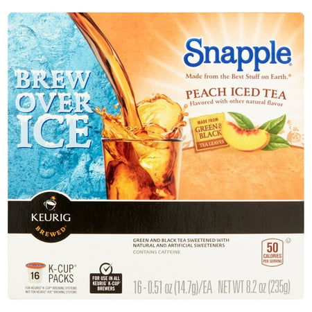 Snapple Peach Iced Tea, 0.51 oz, 16 pack