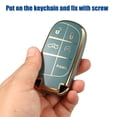thumbnail image 4 of Unique Bargains Cubierta remota de TPU con 5 botones para entrada sin llave, compatible con Jeep Cherokee Compass Renegade Grand Cherokee, color azul, 4 of 7