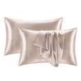 thumbnail image 4 of Green Silk Pillowcase, 20X36 In, 2 Pack, Solid Washable Satin, Bedroom Decor, Muted Tone, Standard, 4 of 8