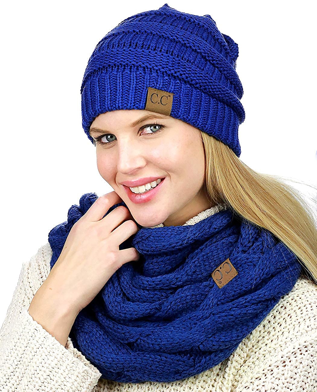 Rampage Women's Chunky Knit Beanie & Infinity Scarf Set, 2-Piece