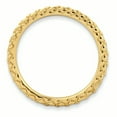 thumbnail image 2 of Sterling Silver Stackable Expressions Gold-plated Criss-cross Ring Size 9, 2 of 3