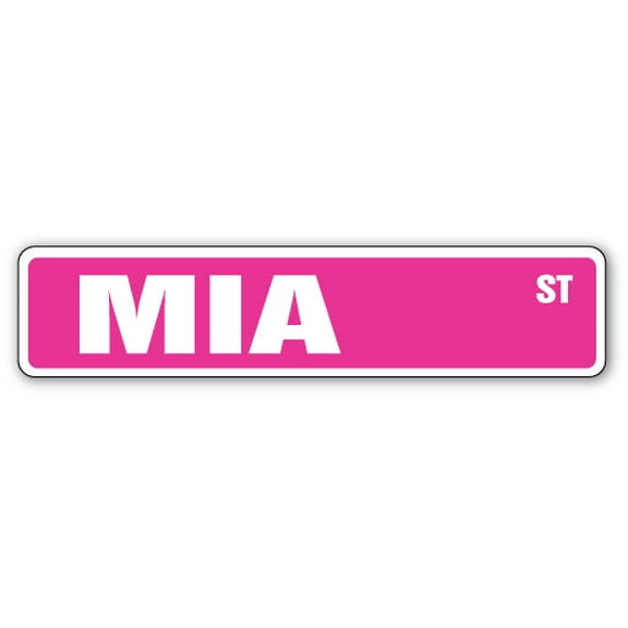 MIA Street Sign Childrens Name Room Sign | Indoor/Outdoor |  30" Wide