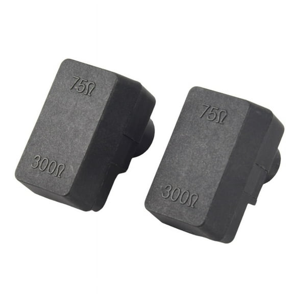 WM25 2 x Push-On Antenna Matching Transformer 300/75 Ohm TV F Coax Adapter