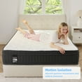 thumbnail image 2 of Queen Mattress, 12 Inch Hybrid Mattress, Gel Memory Foam & Pocket Spring Queen Bed Mattress in a Box, Medium Feel, Cooler Sleep & Pressure Relief, 80"*60", White&Gray, 2 of 10