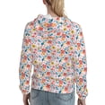 thumbnail image 7 of Lsque Floral Ditsy Pattern Casual Women's Hoodie,Hooded Sweatshirt with Kangaroo Pocket,Pullover Hoodie with Eye-catching Drawstrings-Large, 7 of 7