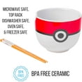 thumbnail image 6 of Pokemon Pokeball Ceramic Ramen Bowl With Chopsticks, 6 of 10