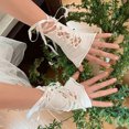 thumbnail image 3 of Visland Gants Rétro Sans Doigts pour Femmes Manches en Dentelle Gothique avec Sangles Poignets à Volants pour Cosplay Bal Usage Quotidien, 3 of 7