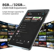 7 inch Tablet Android 15 Tablets, 8GB RAM 32GB ROM 1TB Expandable, Quad-Core Processor Tablet PC, WiFi6, 3000mAh Battery, Bluetooth, 1024 x 600 IPS Touch Screen, 5MP Dual Camera, GMS Certified, Black