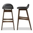 thumbnail image 3 of Allora 30" Faux Leather Bar Stool in Black (Set of 2), 3 of 4