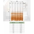thumbnail image 7 of No Hook Shower Curtains, Orange White Ombre Extra Long Bathtub Curtains with Snap in Liner, Farmhouse Retro Simple Striped Art Waterproof Washable Fabric Bathroom Shower Curtain Sets, 72" x 96", 7 of 7